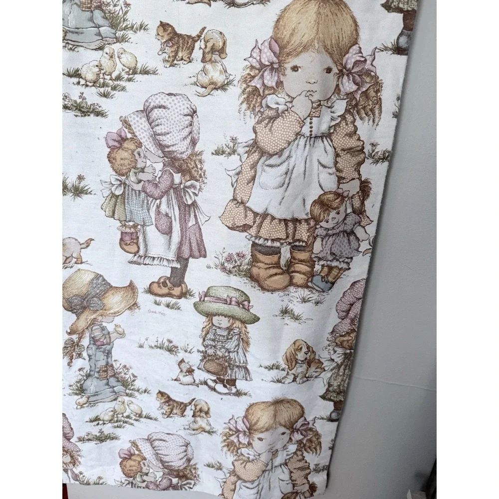 Sarah Kay Retro Kitsch‎ Holly Hobbie Pair Of Curtain Panels 70s Cottage Whimsy